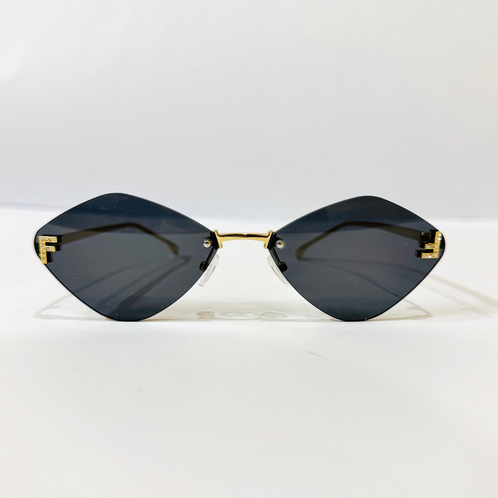 Rimless Hexagonal Sunglasses