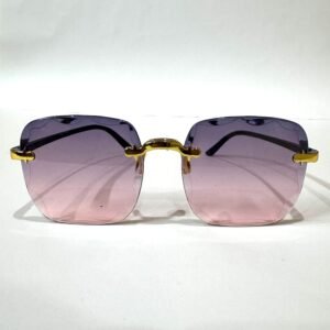 The Riviera Scalloped Rimless Sunglasses