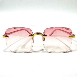 The Aurora Blush Rimless Sunglasses